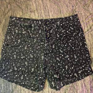HotTopic Lovesick Music Jean Shorts
